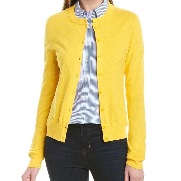 J Crew Yellow Cashmere Cardigan | Poshmark